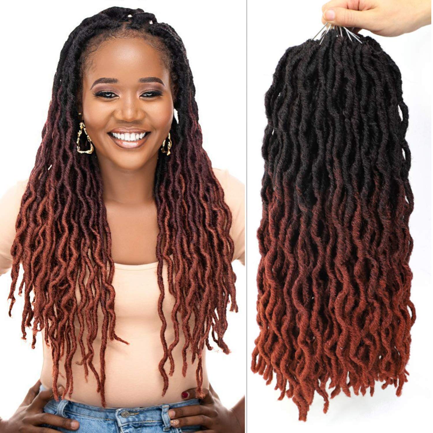 Marley Twist Crochet Hair Extensions Kinky Curly African Twist Braiding Hair Marley Crochet Locs Long And Soft For Man And Woman