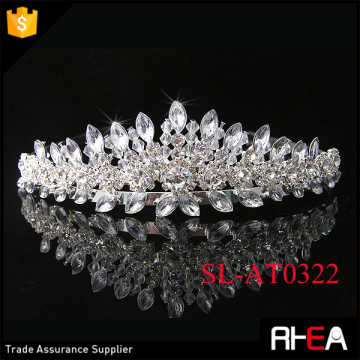 Sparkling Crystal & Rhinestone Silver Tiara Wedding Hair accessories