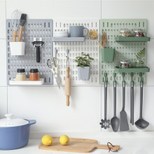 Hole-Free Household Board Wall Shelving for Dormitory, Kitchen, and Bathroom