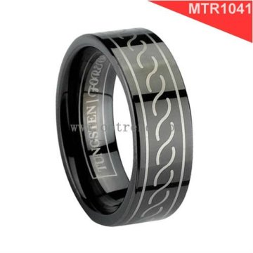 Black tungsten rings with laser engraved,tungsten forever rings