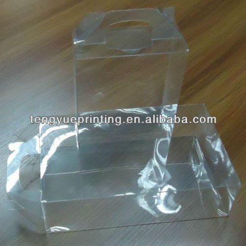 Custom clear disposable plastic packaging with hanger for take away box