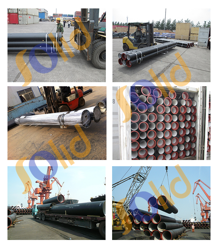 ISO2531/En545 Class K9 Black Bitumen Paint Coated Ductile Cast Iron Pipe Concrete for Water Supply