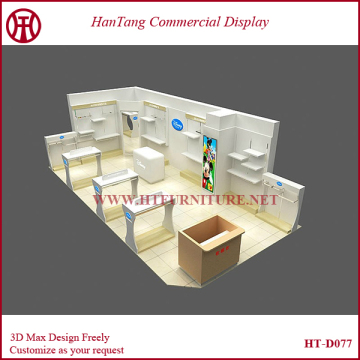 Wooden garment showcase decoration display