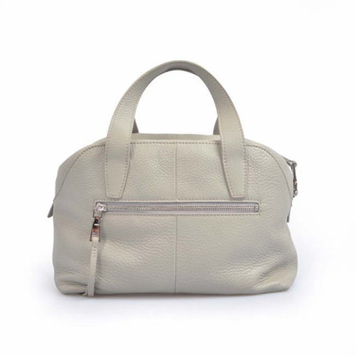 Sac fourre-tout en cuir véritable blanc feutré Mammy