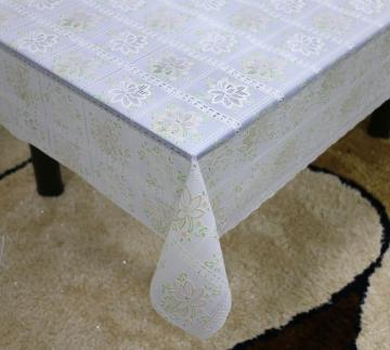 Printed pvc lace tablecloth by roll color