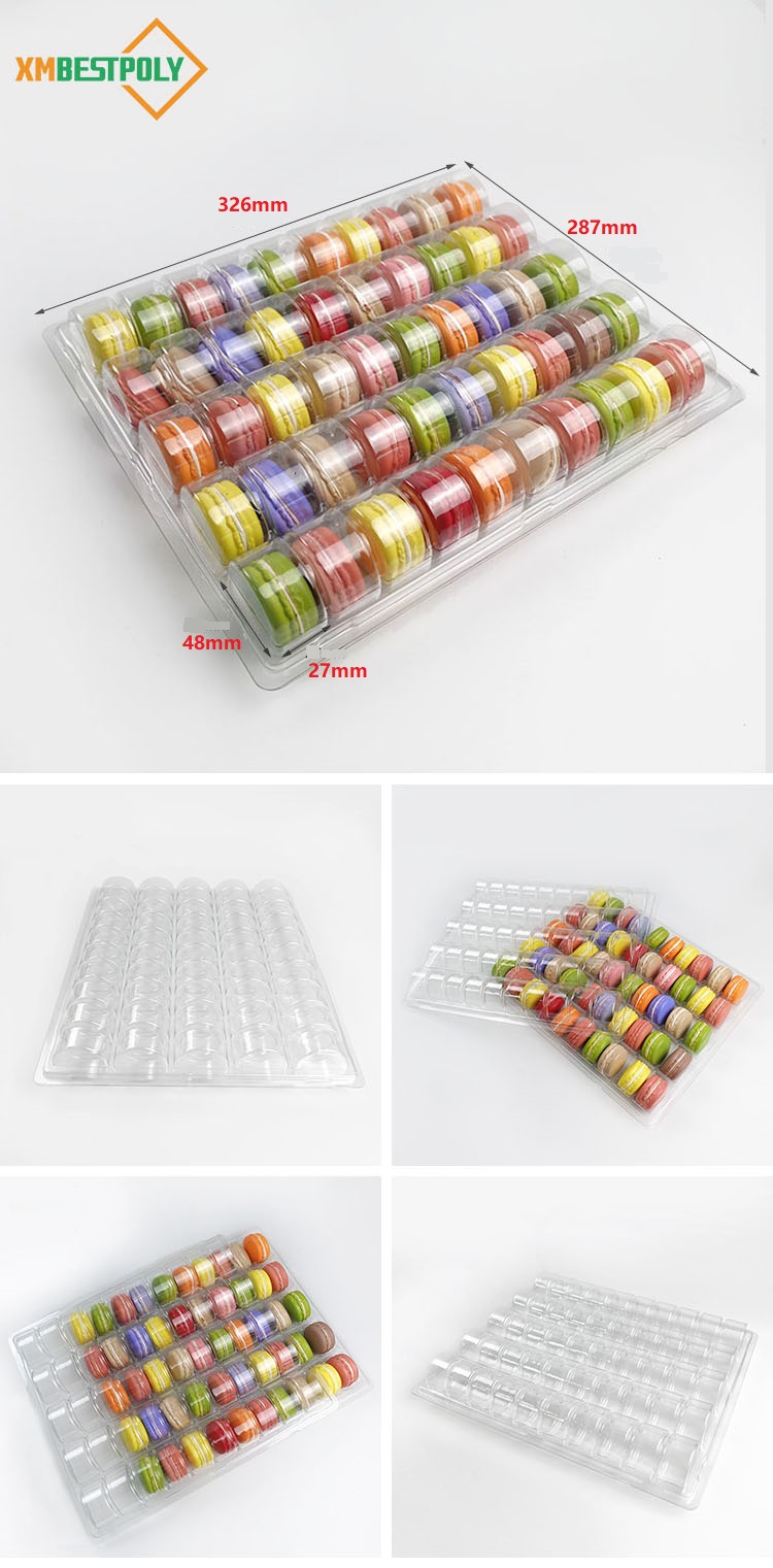 50 Macarons Blister Tray Pack Plastic Tray Packaging