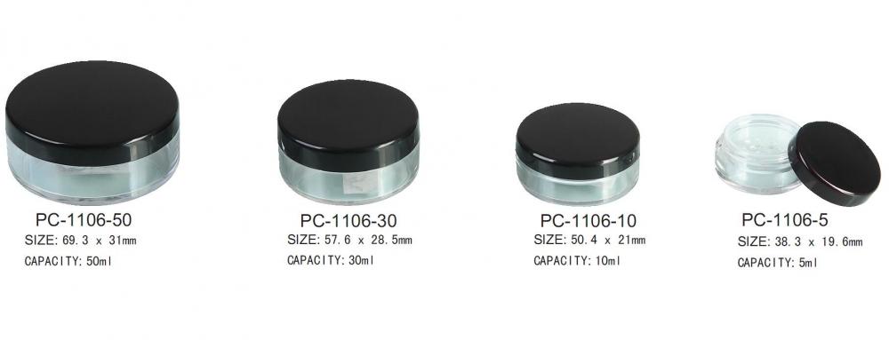 Round Cosmetic Loose Powder Container PC-1106