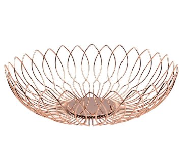 Kitchen Rose-Gold Stainless Steel Basket Vegetables Fruit