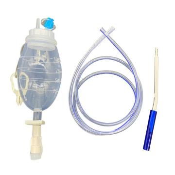 Kit de drainage des plaies avec réservoir d&#39;aspiration en silicone avec tube