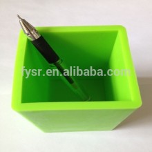 Office Stationery Holder, Square Shape Silicone Pen Holder