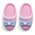 Kawaii Girls Slippers Resin Beads with Bowknot Ornament Charms Artificial Shoes DIY Craft for Scrapbook Making