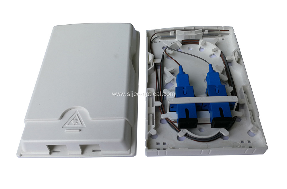 2 Ports Indoor Fiber Distribution Box Optic Socket