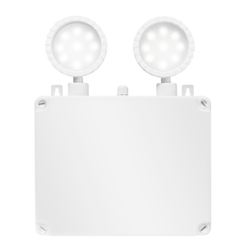 IP65 Luz de emergência de cabeça dupla branca fria