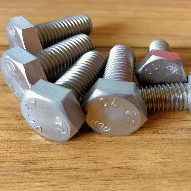 สังกะสีชุบสังกะสีแบบเต็มรูปแบบ hex bolts