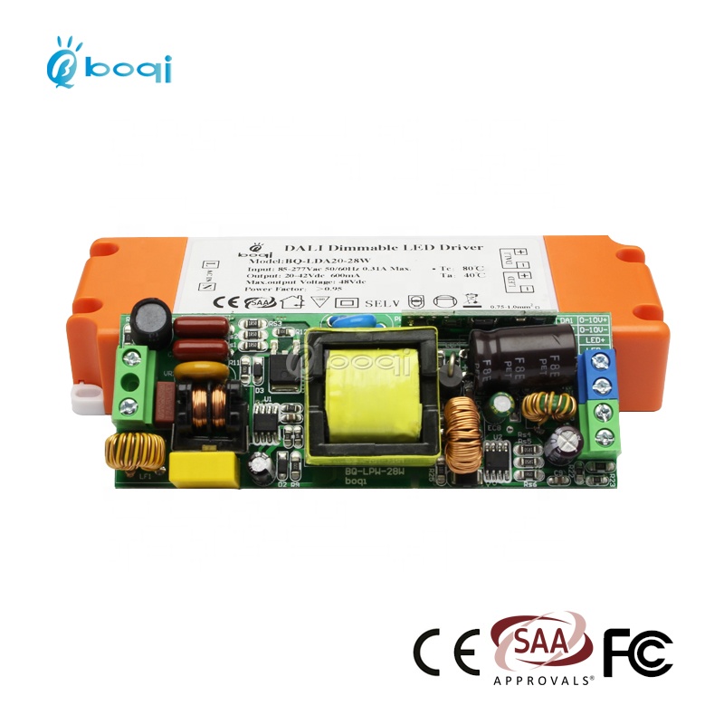 boqi CE CB SAA DALI dimmable led driver 72v 350ma 20w 24w 25w 27w 28w