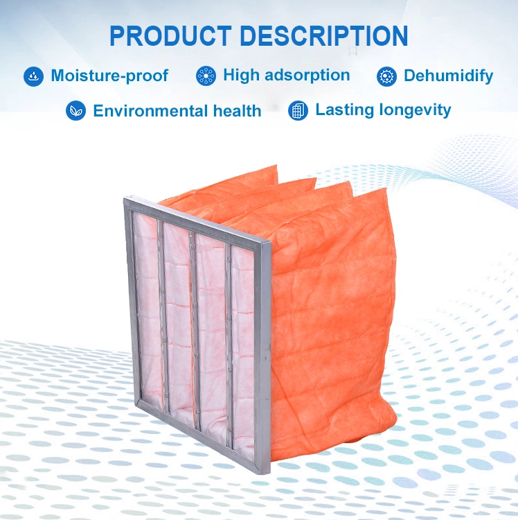 Pocket Medium Efficiency Filter Different Efficiency F5-F8 Yellow Orange Green Pink White Filter Bag