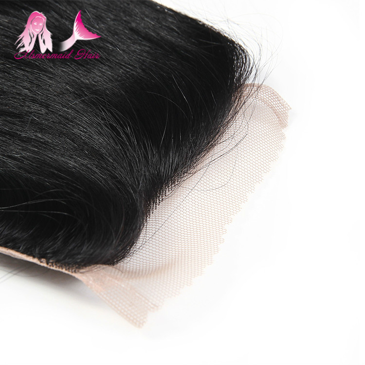 4*4 Hair Closure Vendors Brazilian Bulk Style Natural Black Color Silky Straight Wave Virgin Origin Human Hair