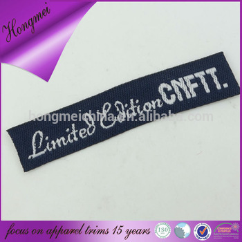 Cheap fashion neck label for t shirt / woven neck label