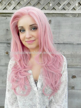 Fashional brazilian pink human hair front lace wig