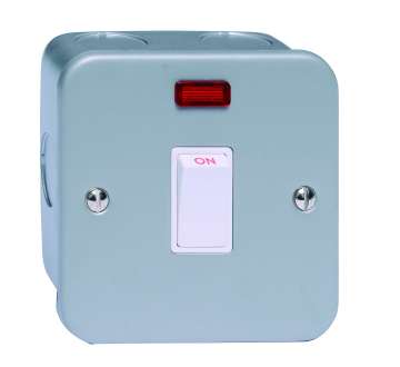 20A Dp Switch W/Neon Metal Clad