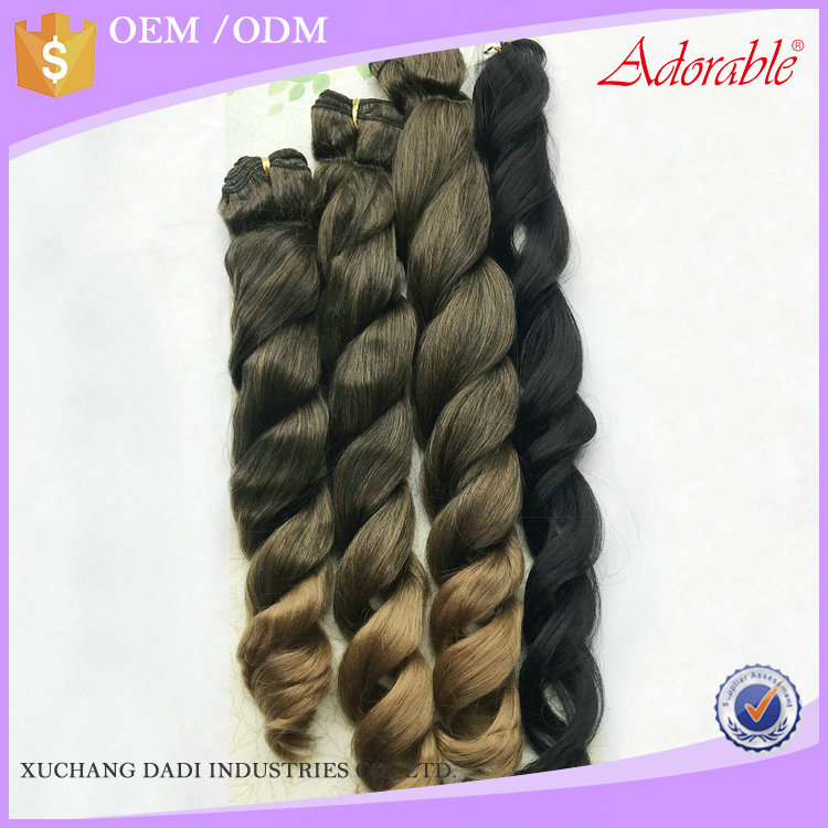 Adorable Wholesale heat resistant synthetic hair weft 4pcs body loose deep wave synthetic hair weaving free braid mixed T1b27