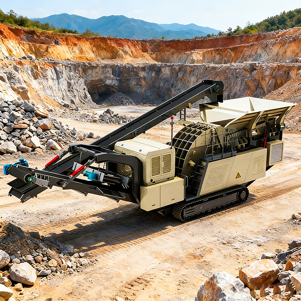 निर्माण अपशिष्ट मोबाइल कोल्हू construction waste mobile crusher