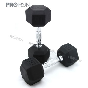 hex rubber dumbbell/commercial dumbbell set/15lb dumbbell set