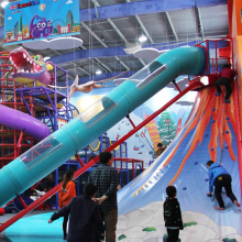 Interactive Kids' Indoor Amusement: Volcano Climbing Walls, Slides, and More