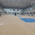 Piso esportivo da quadra de basquete