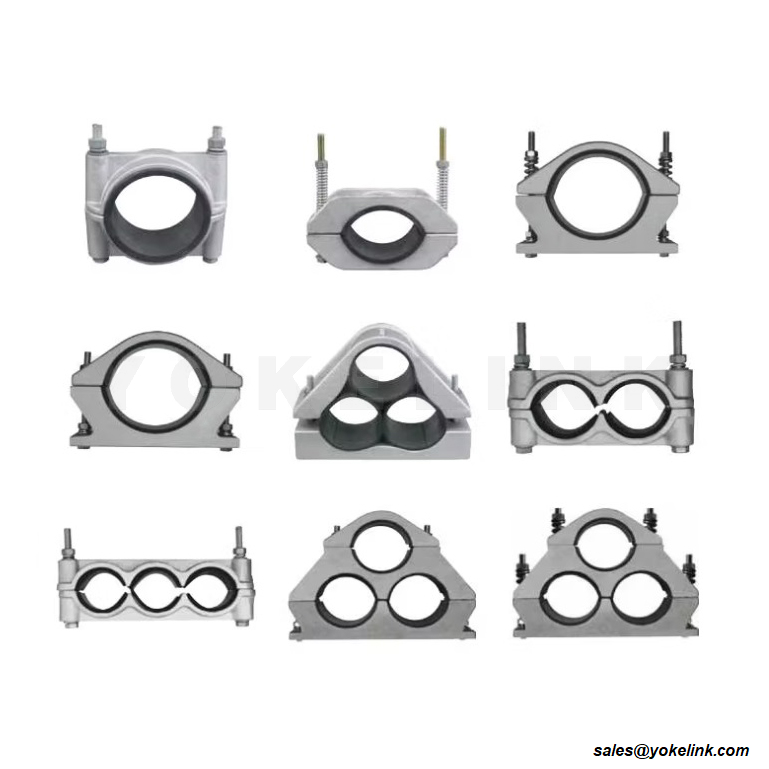 Öntött alumínium trefoil kábelkapcsok ipari LM6 27-28mm