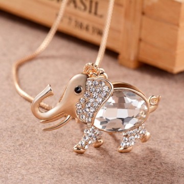 Inspired Fashion Elephant Necklaces With Rhinestones Made Of Rhinestones Alloy Metal OEM Orders
