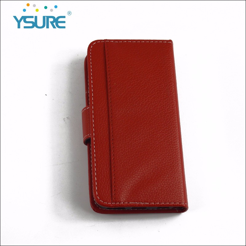 2 in 1 litchi pattern leather case with removable inner shell with mirror slot