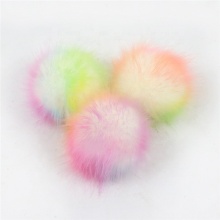 factory wholesale custom color faux fox fur pom poms fake fur poms