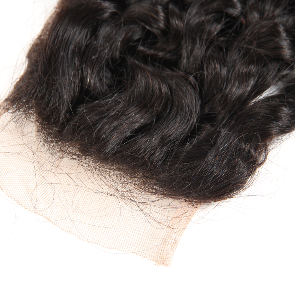 Wholesale Unprocessed Virgin Hidden Knots Indian Real Hair Three Way Part 5X5 6X6 7X7 Lace Virgin Kinky Curly Closure Bleached