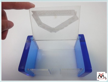 Clear acrylic desktop name card holder/box Bussiness Card display YM15091502