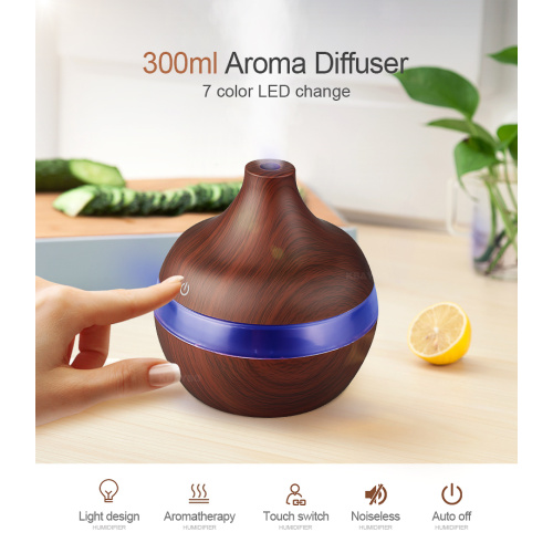 Air Purifier Wooden Wood Oil Aroma Diffuser 300ml