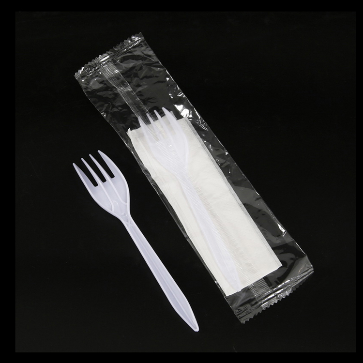 Best Selling Plastic PP PS Cutlery Knife Spoon Fork and Napkin in One Individually Package