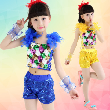 Children's Jazz Dance Sequin Performance Costume