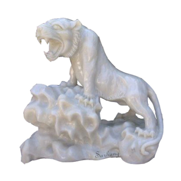 Garden Decorative Outdoor Large Life Size Marble Tiger Statue