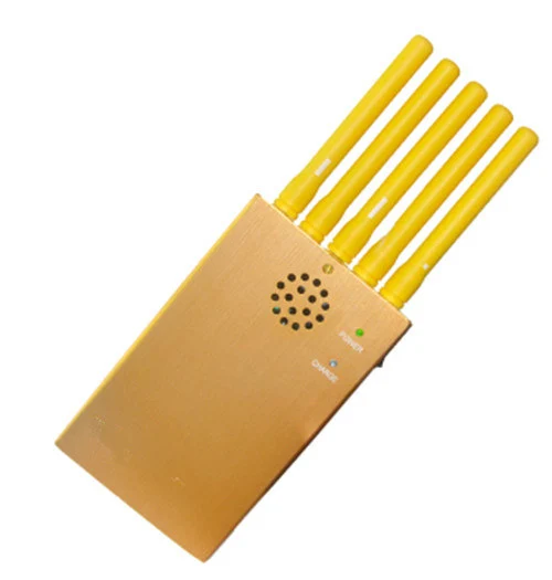 Portable Golden 3G Cellular Phone Signal Jammer WiFi GPS Jammer