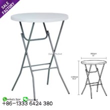 Sino Perfect Foldable Round Plastic White Party Table for Events, Outdoor, Banquets & Weddings