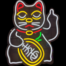 WEALTH CAT NEON LIGHT