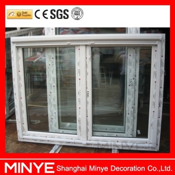 double sash PVC window with Zebra blinds/plastic window with blinds