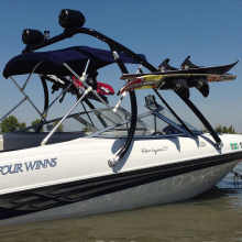 Wakeboard Tower Speakers with Bimini Top for Sale - Perfect for Outdoor Boat Activities