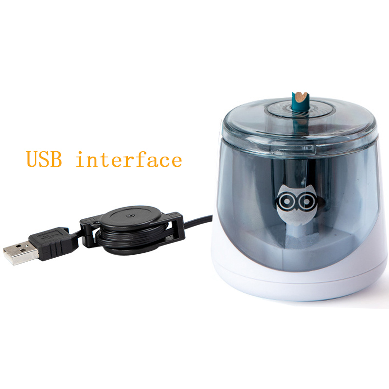 Heavy-duty Easy To Operate Rechargeable Usb Dual Power Student Automatic Electric Pencil Sharpener