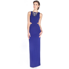 Dark blue special occasions prom western party wear cheap and beautiful dresses