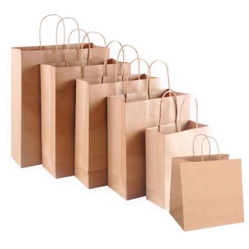 Strong and Versatile Kraft Paper Shopping Sacks
