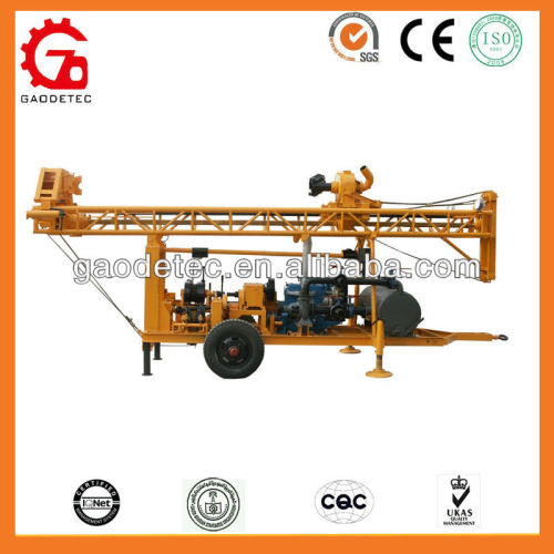 200m depth Trailer mounted water well drilling rig for sale