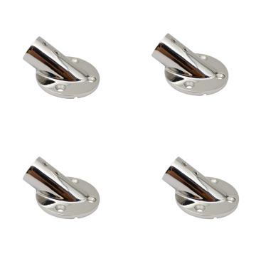 Marine Boat Hand Rail Fitting 30 Degree Stainless Steel 1inch 7/8inch Round Rail Base