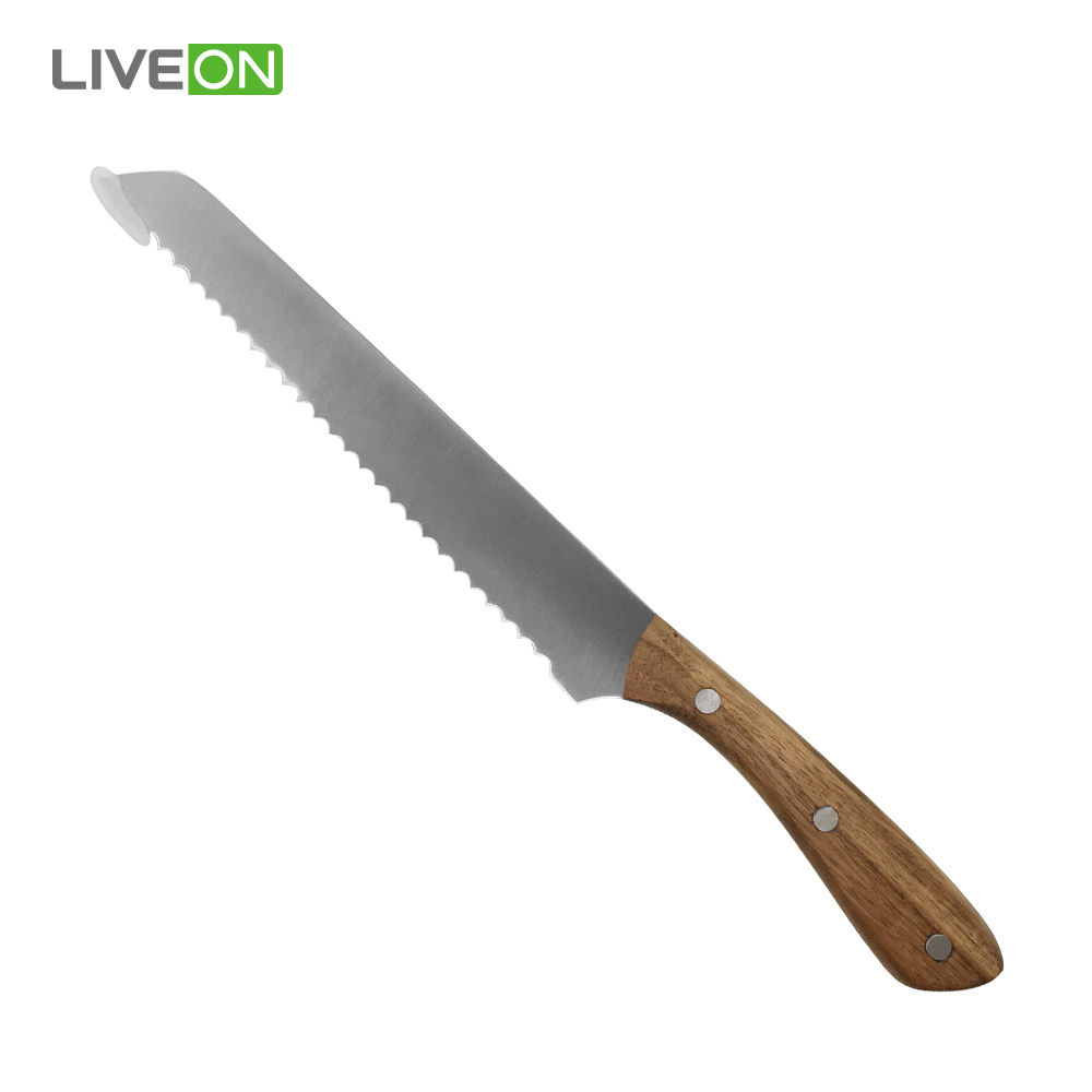 Wood Board Slicer Bread Knife